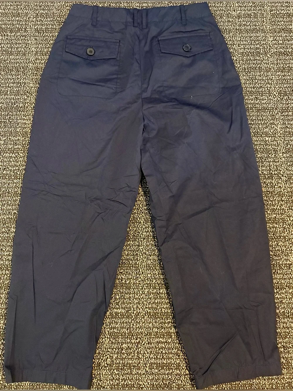 Zara Men's Navy Pleated Chinos